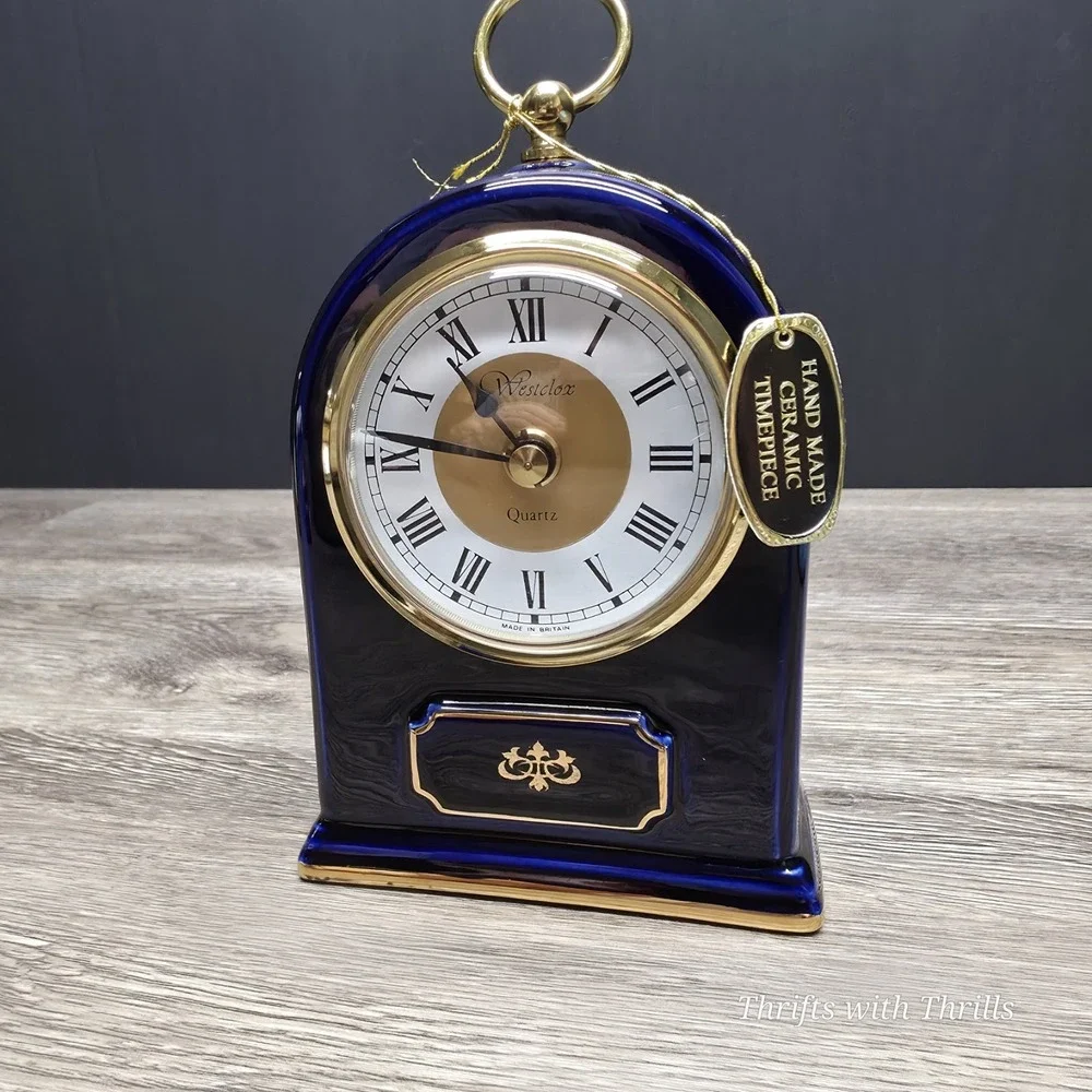 Vintage Westclox Clock - Handmade - Beautiful Blue - Collection Piece ‎ - Rare